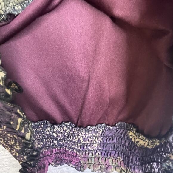 Christopher & Banks Blouse SZ Small‎ Women Purple Chiffon Overlay Tank Lining - Picture 8 of 15